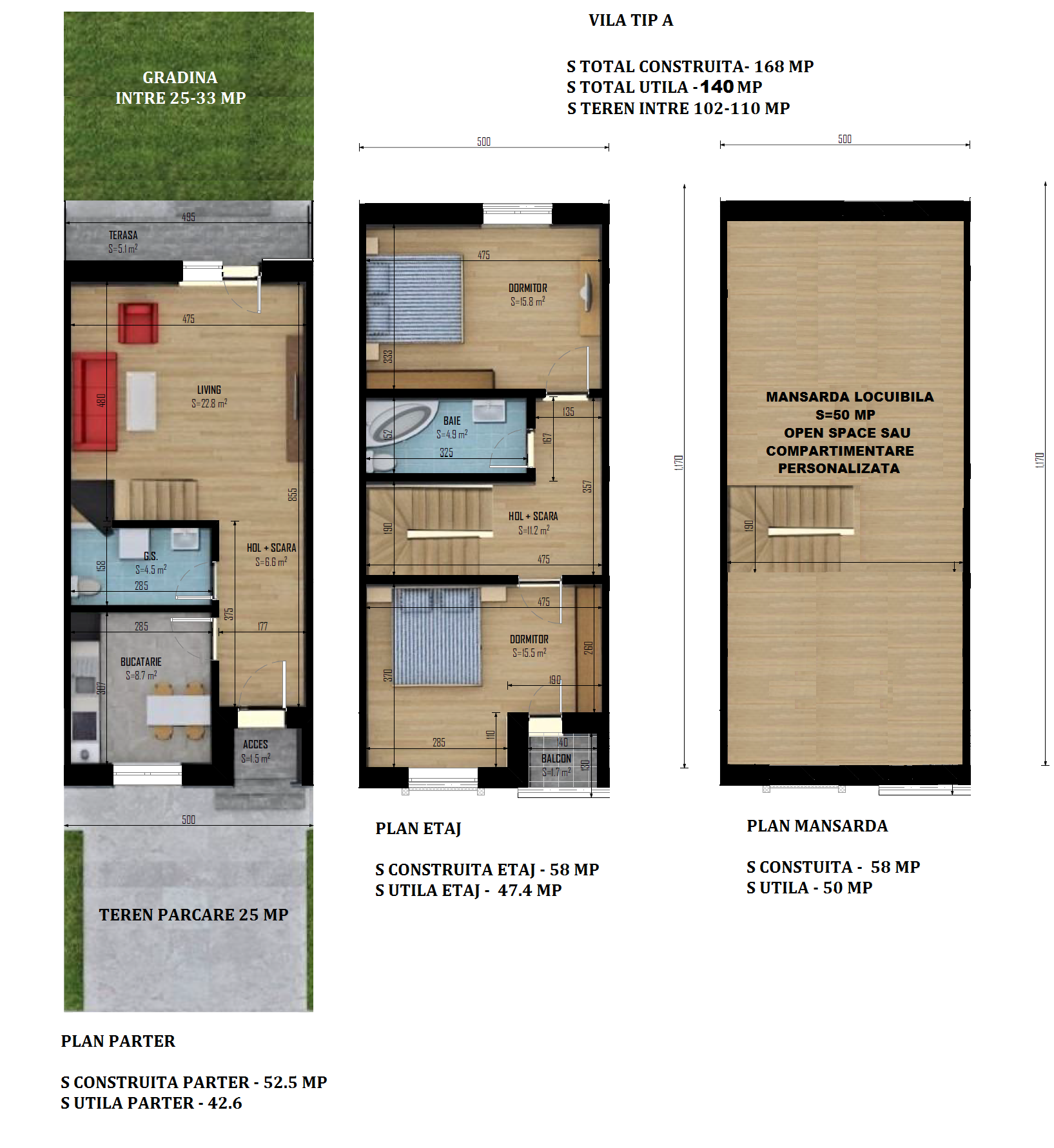 Vila, 3 dormitoare, 1 Living, DIAMOND HOUSES SAFIRULUI